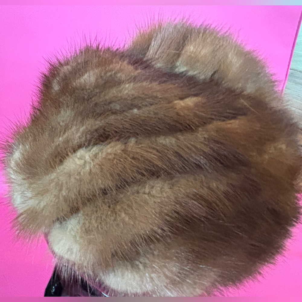 Vintage Rabbit Fur Hat by Mr. Michael  Brown USA Union Made